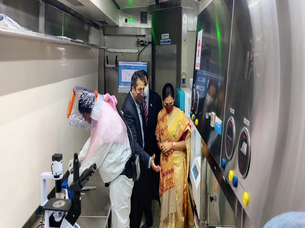 Visuals inside the Biosafety level-3 mobile lab