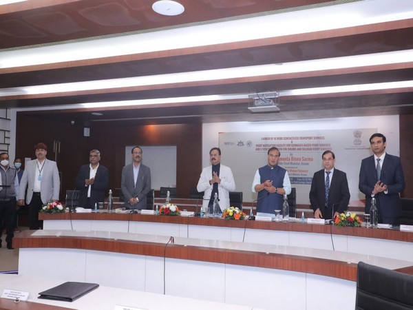 Assam CM Himanta Biswa Sarma launching   10 contactless services of Transport Dept. (Photo credit: Twitter@himantabiswa)