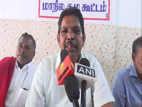 State Secretary of the Fisher labourer Association Moorthy talking to reporters on Friday. Photo/ANI