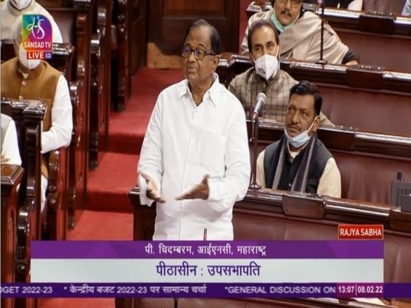 Congress MP P Chidambaram in Rajya Sabha