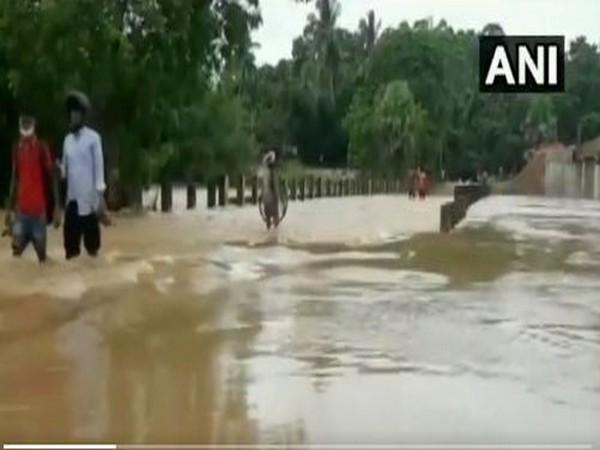 Due to heavy rainfall and flooding, 7 persons have died and 2 are missing in the last 3 days in Odisha. (Photo/ANI)