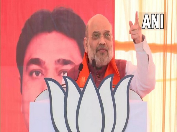 Union Home Minister Amit Shah in Jhansi (Photo/ANI)