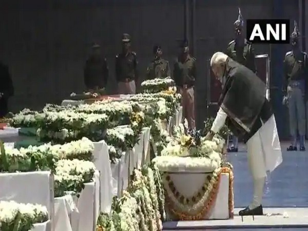 Prime Minister Narendra Modi paid homage CRPF personnel killed in 2019 Pulwama terror attack (ANI/Photo)