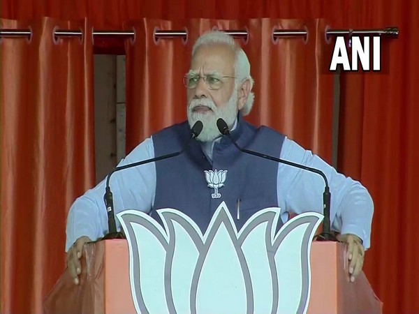 Prime Minister Narendra Modi addressing a rally in Kanpur Dehat (Photo/ANI)