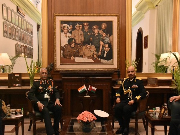 Commander Royal Navy of Oman calls on Army Chief General MM Naravane, discussed bilateral defence cooperation  (ANI/Photo)