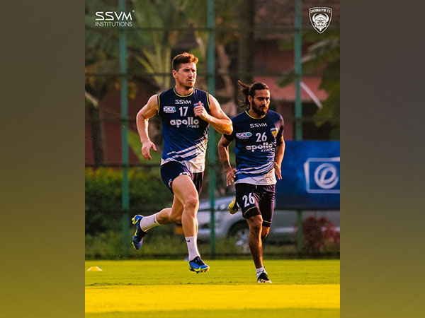 Chennaiyin FC players during the team's training session (Image: Chennaiyin FC)