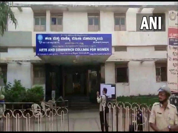 Visuals from SJMV College for Women in Hubli (Photo/ANI)