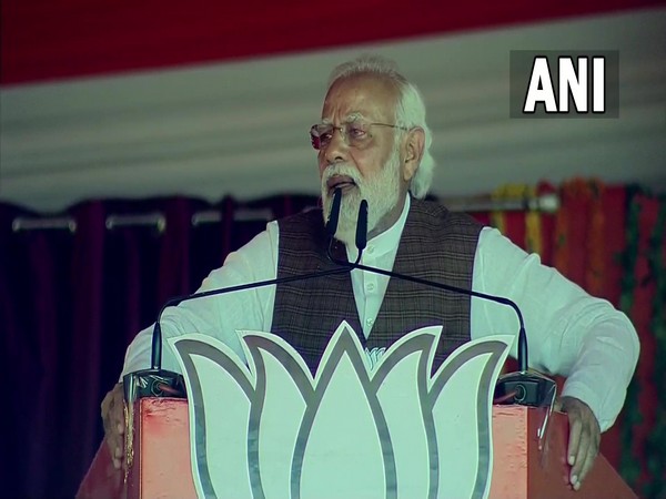 Prime Minisister Narendra Modi in Fatehpur (Photo/ANI) 