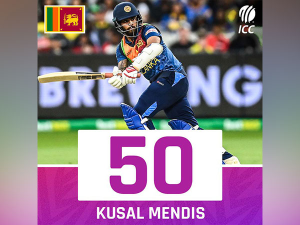 Kusal Mendis scores fifty (Photo/ ICC Twitter)