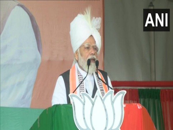Prime Minister Narendra Modi during rally in Imphal