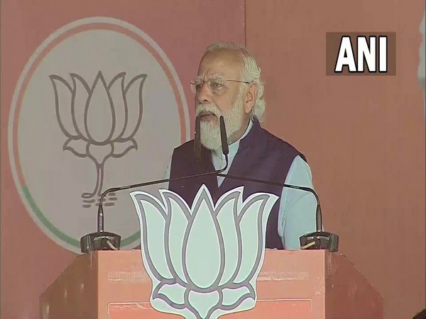 Prime Minister Narendra Modi in Prayagraj (Photo/ANI)