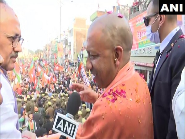 Uttar Pradesh Chief Minister Yogi Adityanath in Prayagraj(Photo/ANI)