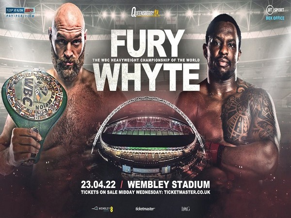 Tyson Fury and Dillian Whyte (Photo: Twitter/Wembley Stadium)