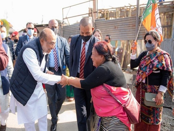 CM holds door-to-door campaign in Patsoi constituency (Photo Source: N Biren Singh's Twitter handle)