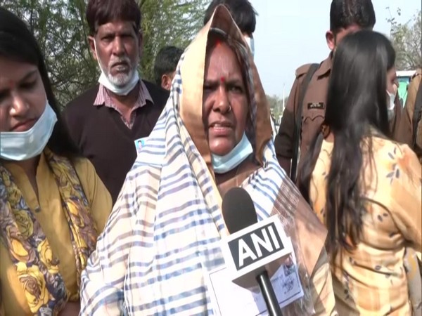 Maharaji Devi, SP candidate and wife of ex-UP Minister Gayatri Prajapati. (Photos/ANI)