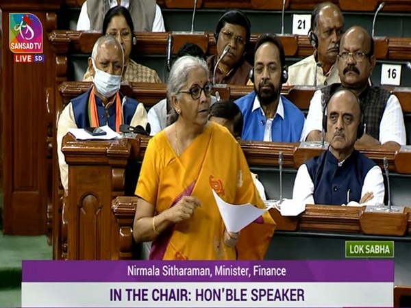 Union Finance Minister Nirmala Sitharaman in Lok Sabha