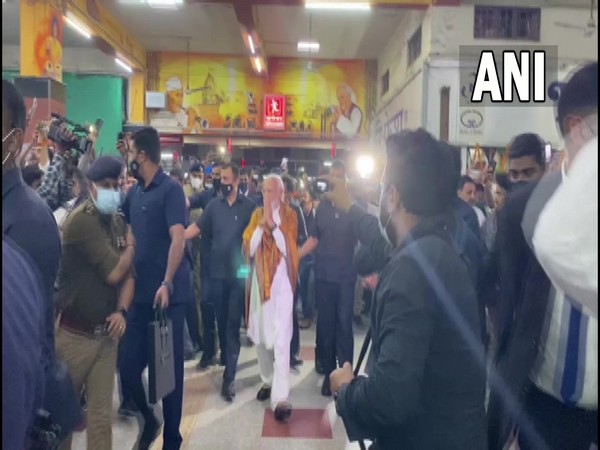 PM Modi at Varanasi Cantt Railway Station (Photo/ANI)