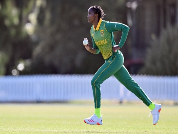 Ayabonga Khaka in action (Photo/ Cricket World Cup Twitter)