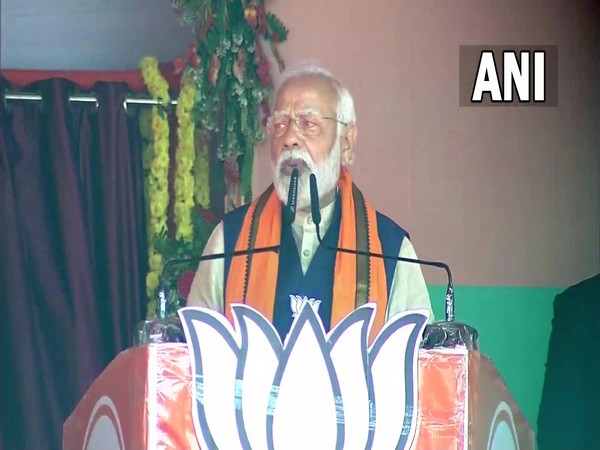 Prime Minister Narendra Modi addressing a rally in Varanasi, UP. (Photo/ANI)