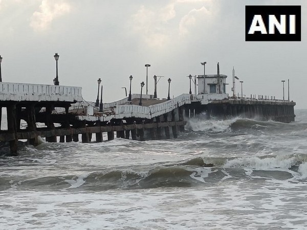 A visual of the partially collapsed pier. (Photo/ANI)
