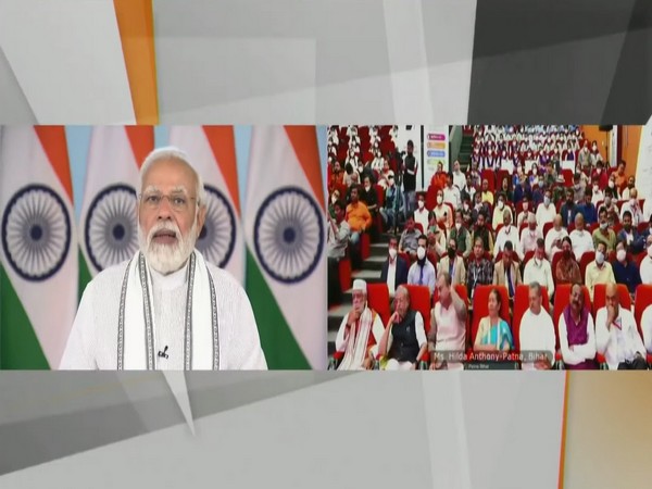 Prime Minister Narendra Modi addressing the gathering (Photo/ANI)