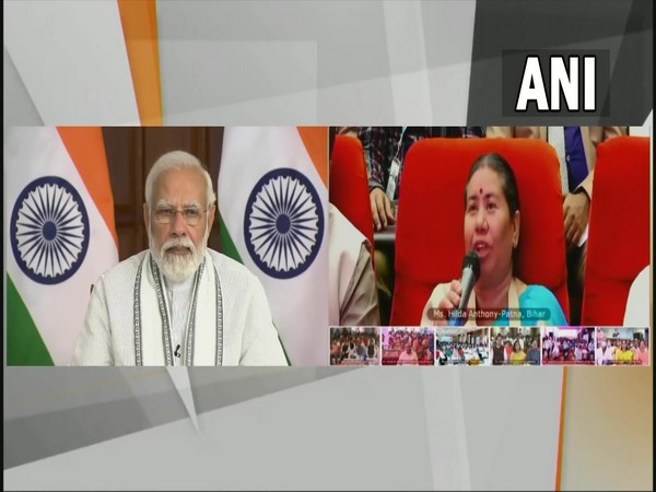 Prime Minister Narendra Modi interacting with beneficiaries of the Jan Aushadhi Kendra (Photo/ANI)