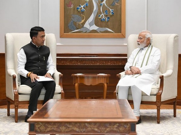Goa Chief Minister Pramod Sawant with Prime Minister Narendra Modi today in Delhi. (Pic credit: Pramod Sawant)