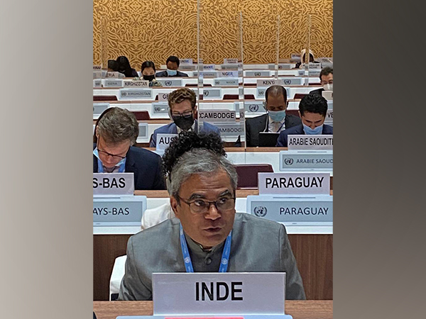 India's Permanent Representative to United Nations, Indramani Pandey, during the 49th Session of the Human Rights Council (Twitter: Indramani Pandey)