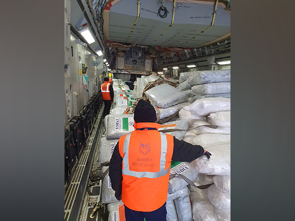 India's second tranche of humanitarian aid to Ukraine arrives in Romania by IAF flight (Twitter: Indian Embassy in Romania)