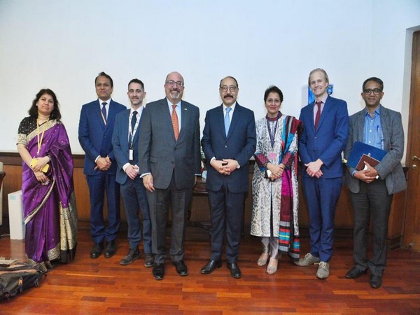 Shringla meets USIBC President Atul Keshap (Photo Credit: Twitter/Arindam Bagchi)