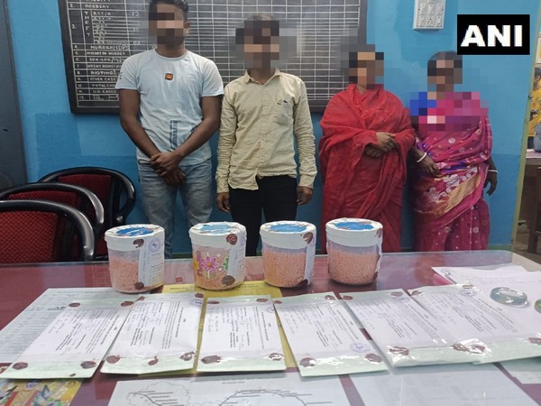 Five accused were arrested by the WB police and 2.34 kgs of Yaba tablets. firearms were seized from them. (Photo/ANI)