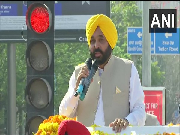 Punjab Chief Minister-designate Bhagwant Mann addressing a roadshow in Amritsar (Photo/ANI)