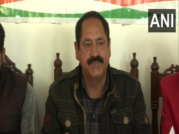 JK Panchayat Raj Movement president Ghulam Hassan Punzoo at Srinagar (Photo/ANI)