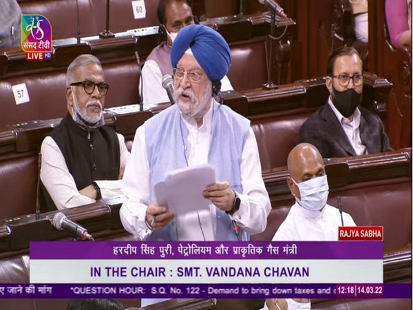 Union Minister for Petroleum and Natural Gas Hardeep Singh Puri at Rajya Sabha 