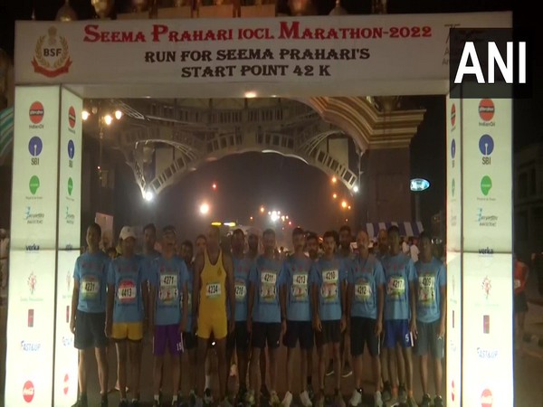 Participants of 'Seema Prahari Marathon 2022' 