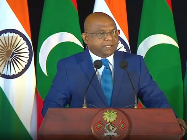 Maldives Foreign Minister Abdulla Shahid speaking at National College for Policing & Law Enforcement on Sunday
