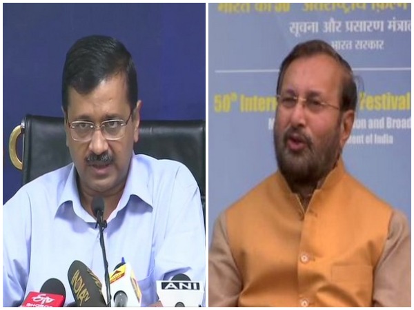 Delhi Chief Minister Arvind Kejriwal (left) and Union Minister Prakash Javdekar (right)