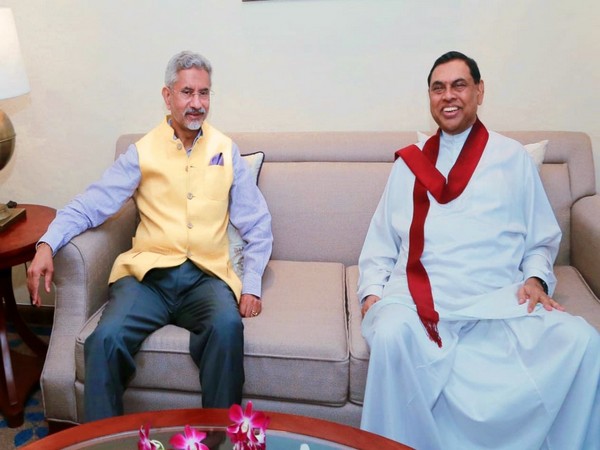 External Affairs Minister S Jaishankar with Sri Lankan Finance Minister Basil Rajapaksa (Credit: Twitter/ S Jaishankar)