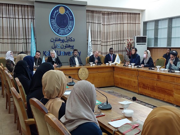 UN special envoy Mette Knudsen meets students, academics and managers in Kabul (Photo Credit: Twitter/UNAMA News)