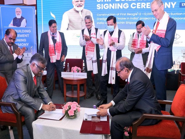 Shipbuilding agreement signing ceremony at New Delhi on Thursday