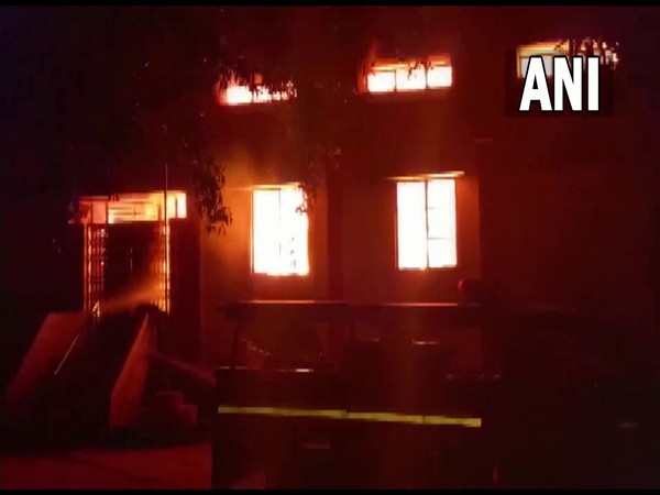 Fire breaks out in Shahjahanpur (Photo/ANI) 