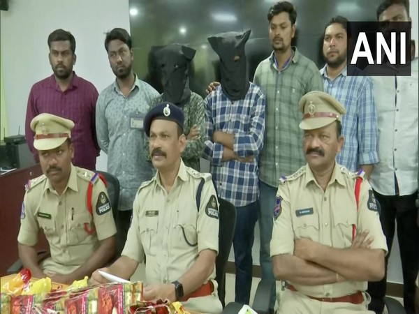 Hyderabad Police  apprehended two for buying and selling noxious Gutka (Photo/ANI)