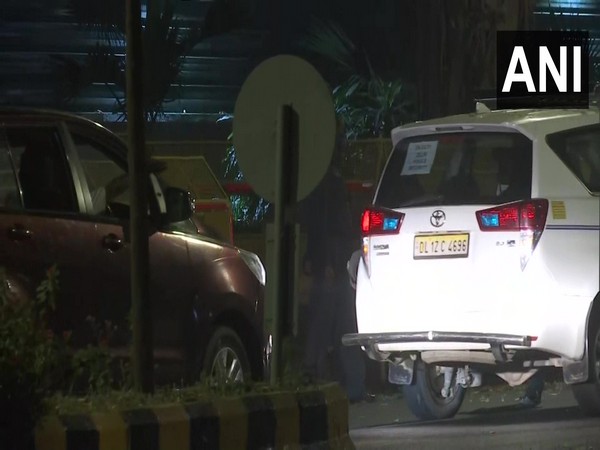 Visuals outside Amit Shah's residence (ANI)