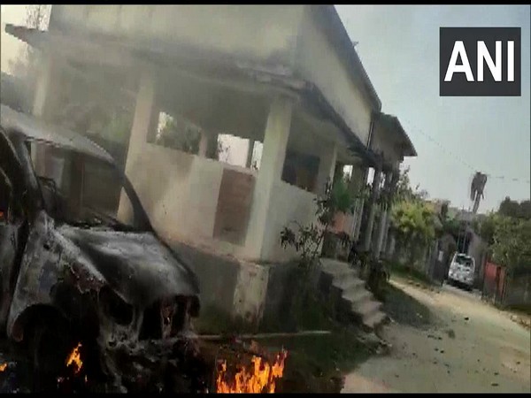 Balther Police Station in Bihar set on fire by mob (Photo/ANI)