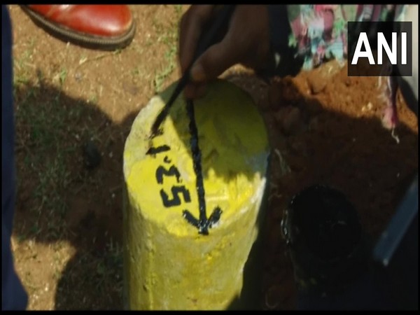 survey stones for rail project installed in Kozhikode (Photo/ANI) 