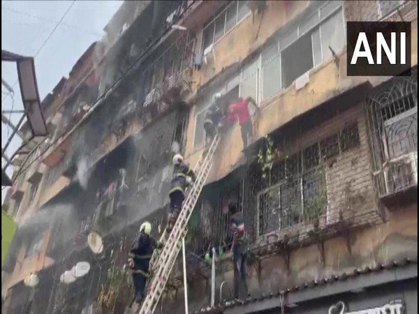 A fire broke out at the Vitthal Niwas building in Mumbai (Photo/ANI)