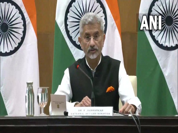 External Affair Minister (EAM) S Jaishankar addressing a presser after holding talks with Chinese Foreign Minister Wang Yi