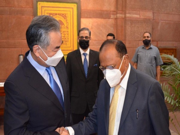 Chinese Foreign Minister Wang Yi meets National Security Advisor Ajit Doval in New Delhi