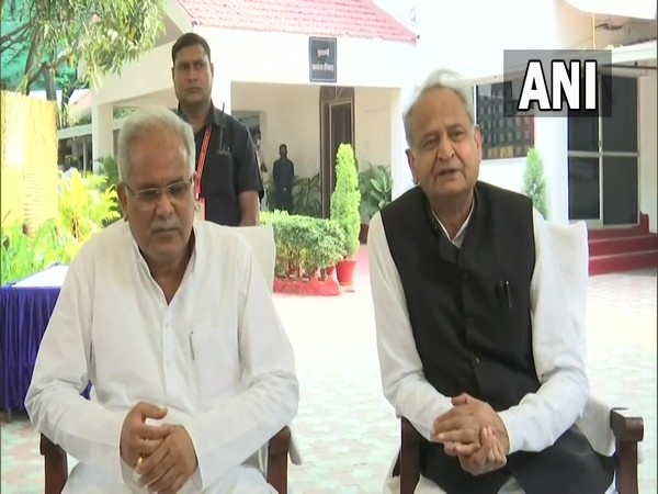 Rajasthan Chief Minister Ashok Gehlot, Chhattisgarh Chief Minister Bhupesh Baghel (Photo:ANI)