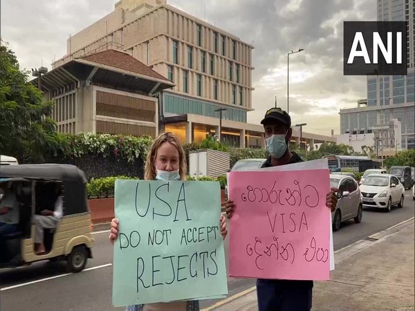 Protest held outside US Embassy in Colombo